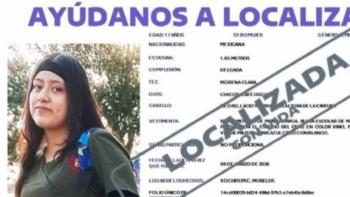 Encuentran con vida a Miranda Sherlin, estudiante reportada como desaparecida en Morelos