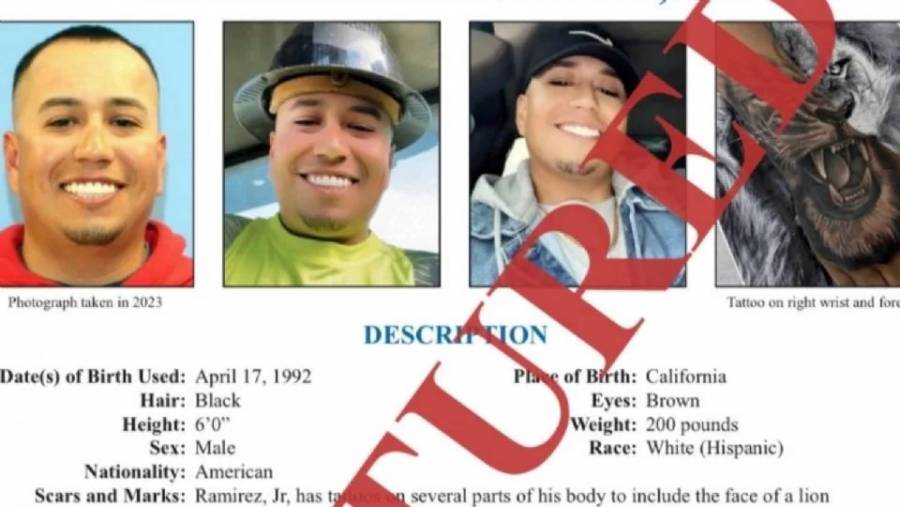 FBI captura en tiempo récord a Samuel Ramírez Jr., uno de los 10 más buscados en Estados Unidos
