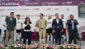 Inauguran Gobierno de Tlaxcala y CONADE actividades del Mundial Social 2026