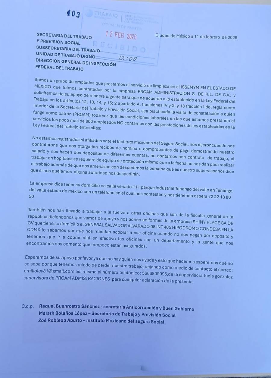Infonavit otorga contrato de limpieza a PROAM, empresa se&ntilde;alada por malas pr&aacute;cticas
