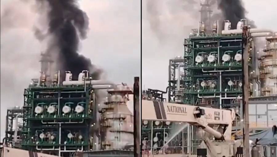 Incendio en refinería Olmeca de Pemex deja cinco muertos en Tabasco
