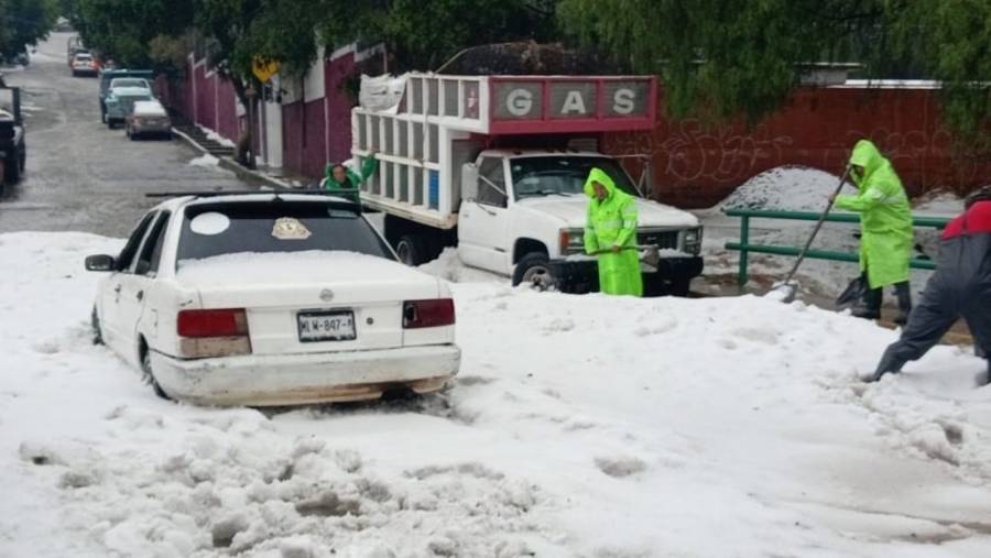 Granizada en Sierra de Guadalupe provoca da&ntilde;os en viviendas y escuelas