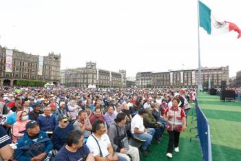 Entrega Clara Brugada apoyos a 20 mil hombres de 60 a 64 a&ntilde;os de edad, la meta en 2026 es cubrir 154 mil apoyos