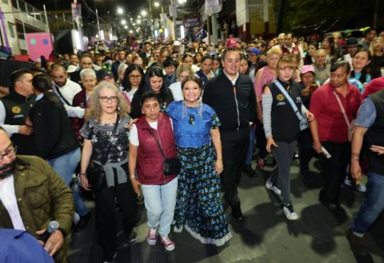 Clara Brugada entrega obras en Chalma de Guadalupe y anuncia Utop&iacute;a en el Deportivo Carmen Serd&aacute;n
