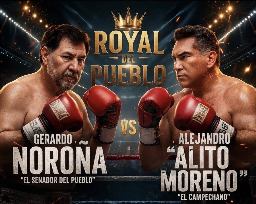 Rivalidad entre Alejandro Moreno y Fernández Noroña podría llegar al Ring Royale