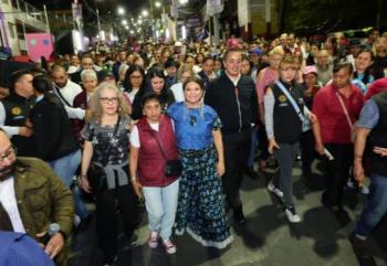 Clara Brugada entrega obras en Chalma de Guadalupe y anuncia Utop&iacute;a en el Deportivo Carmen Serd&aacute;n