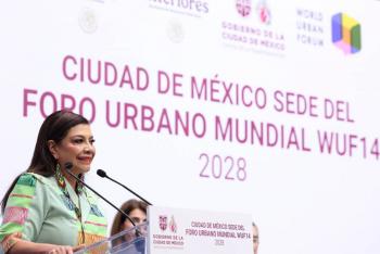 ONU H&aacute;bitat designa a la Ciudad de M&eacute;xico sede del World Urban Forum 2028. Reconocimiento a su potencial en la materia de pol&iacute;ticas p&uacute;blicas: Clara Brugada