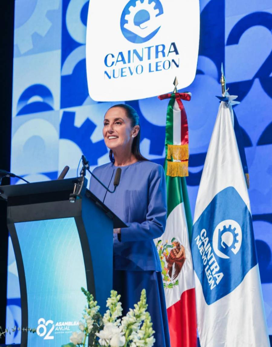 Sheinbaum destaca certidumbre econ&oacute;mica ante empresarios de Caintra en Nuevo Le&oacute;n