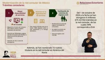 Canciller destaca modernizaci&oacute;n consular y refuerzo en atenci&oacute;n a mexicanos en el exterior