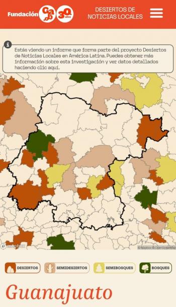 Desiertos informativos, de Fundaci&oacute;n Gabo, evidencian crisis del periodismo local en Guanajuato