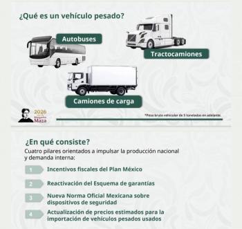 Ebrard anuncia inversi&oacute;n y nuevas medidas para la industria de veh&iacute;culos pesados