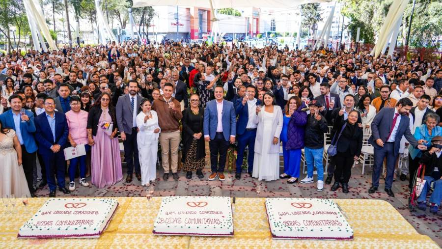 Boda colectiva reúne a 500 parejas en Gustavo A. Madero