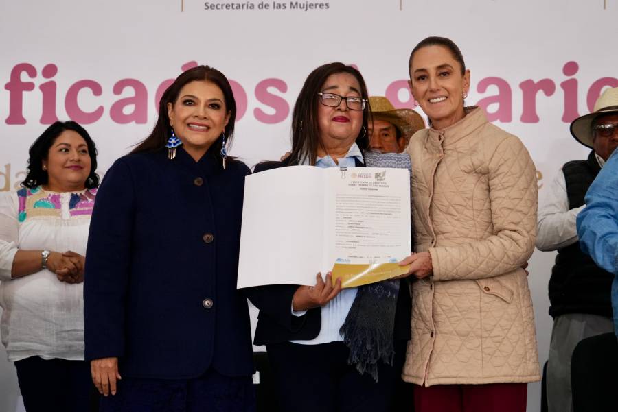 Sheinbaum destaca entrega de 30 mil t&iacute;tulos agrarios a mujeres del campo