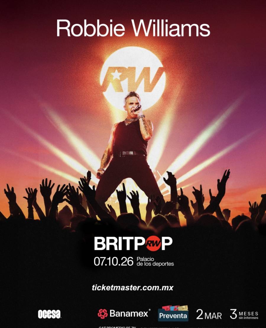 El icono del pop británico, Robbie Williams, llegará al Palacio de los Deportes con su aclamado álbum Britpop