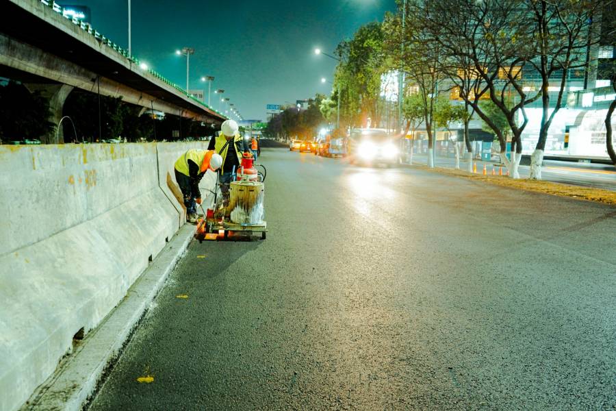 Reconstrucci&oacute;n del Perif&eacute;rico Norte entra en fase final; gobierno mexiquense ejecuta trabajos de balizamiento