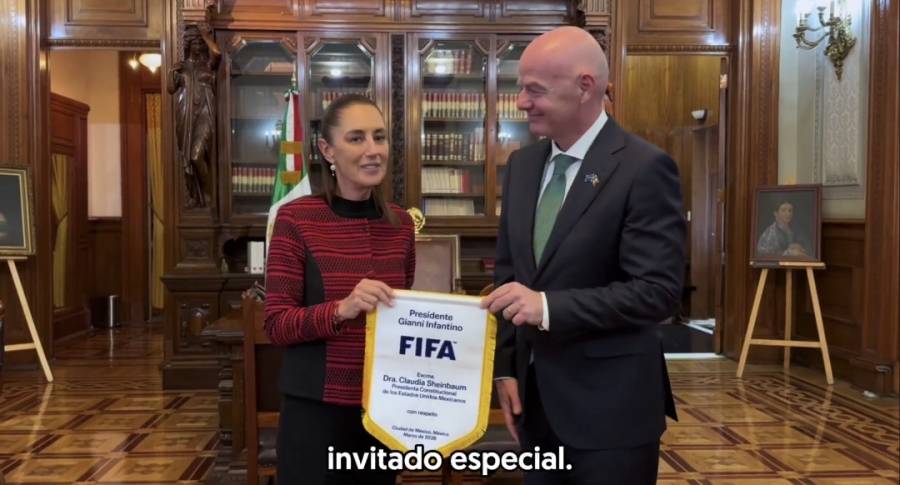 Sheinbaum afirma que inauguraci&oacute;n del Mundial 2026 ser&aacute; “hist&oacute;rica” tras reuni&oacute;n con Infantino