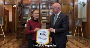 Sheinbaum afirma que inauguraci&oacute;n del Mundial 2026 ser&aacute; “hist&oacute;rica” tras reuni&oacute;n con Infantino