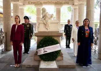 Sheinbaum encabeza homenaje por bicentenario de Margarita Maza