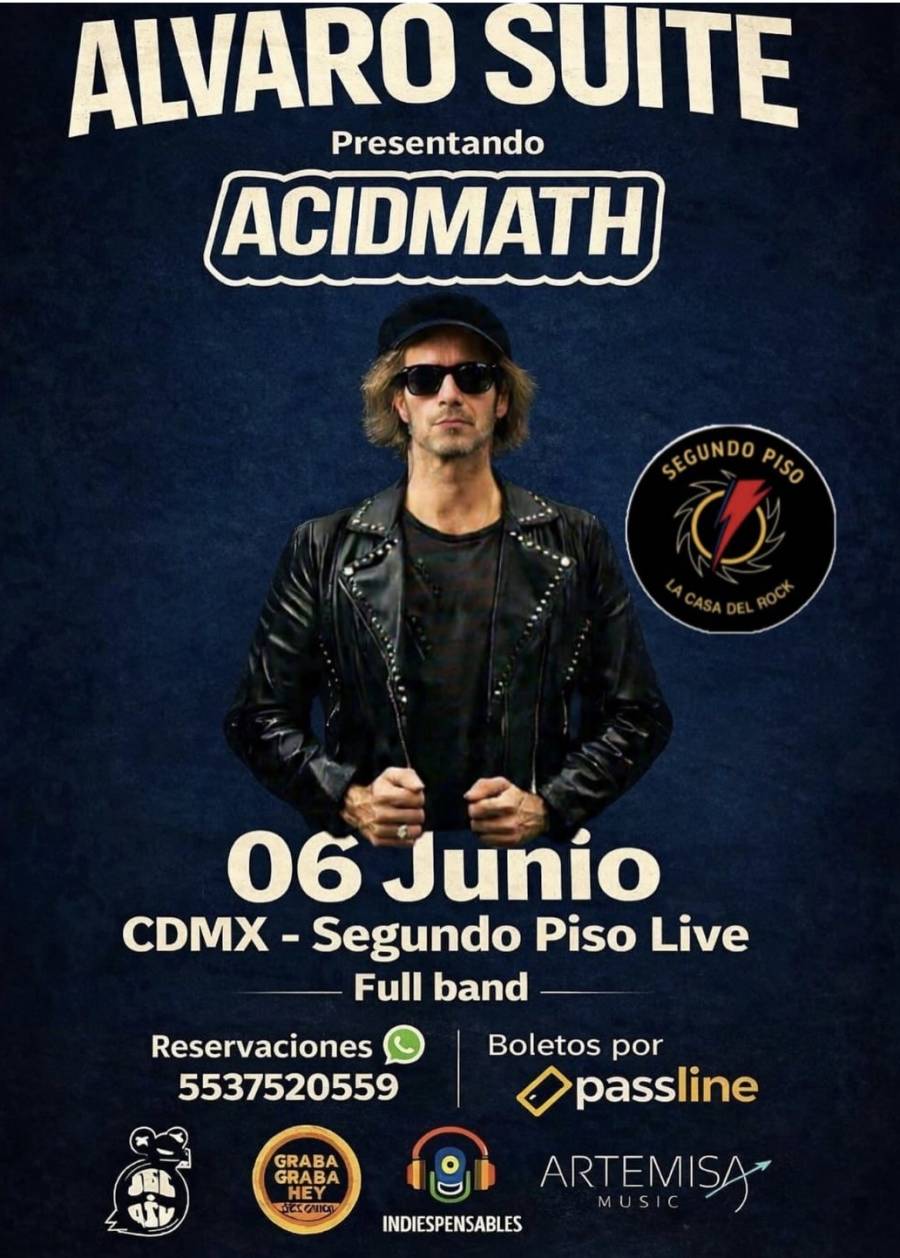 ÁLVARO SUITE LLEGA A MÉXICO CON “ACIDMATH”: UNA GIRA ÍNTIMA QUE MUESTRA SU FACETA MÁS DIRECTA Y ELÉCTRICA
