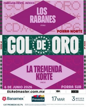 LOS RABANES Y GOL DE ORO REGRESAN A CDMX AL PABELL&Oacute;N OESTE DEL PALACIO DE LOS DEPORTES