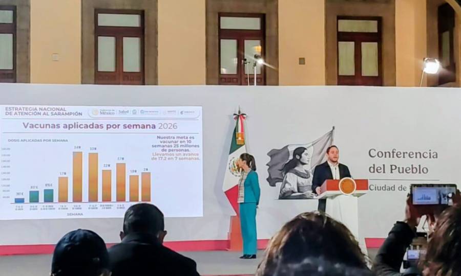 Suman 17.2 millones de vacunas aplicadas contra el sarampi&oacute;n; brote va a la baja: SSa