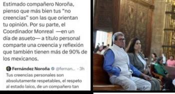 Choque entre Monreal, Noro&ntilde;a y Guti&eacute;rrez Luna en pleno Jueves Santo por publicaciones religiosas