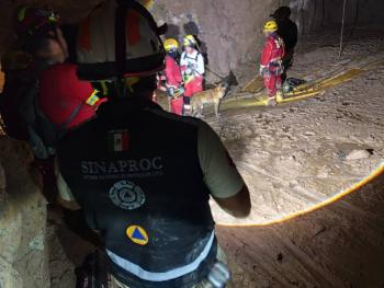Refuerzan estructura en mina de Sinaloa para avanzar en rescate de trabajadores atrapados