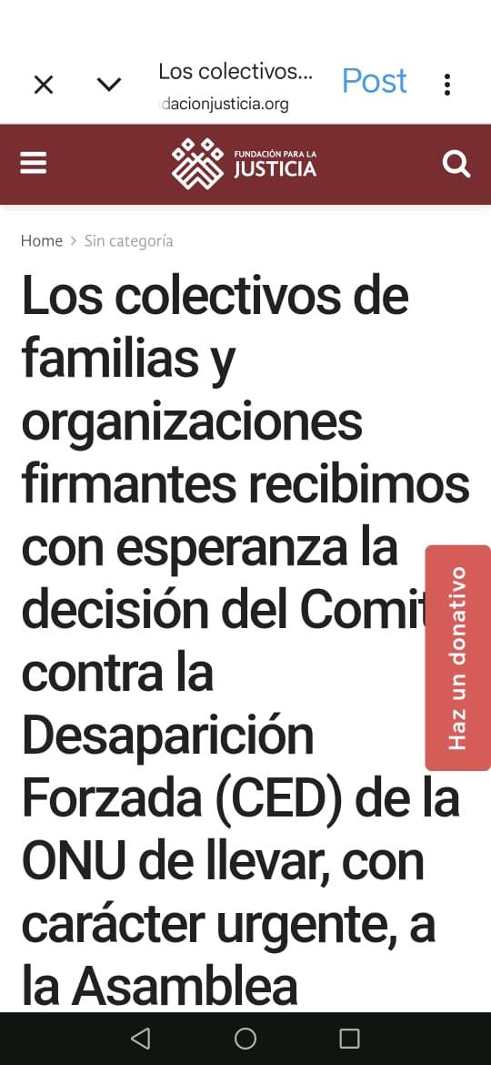 Colectivos respaldan a la ONU por desapariciones; eso les da esperanza