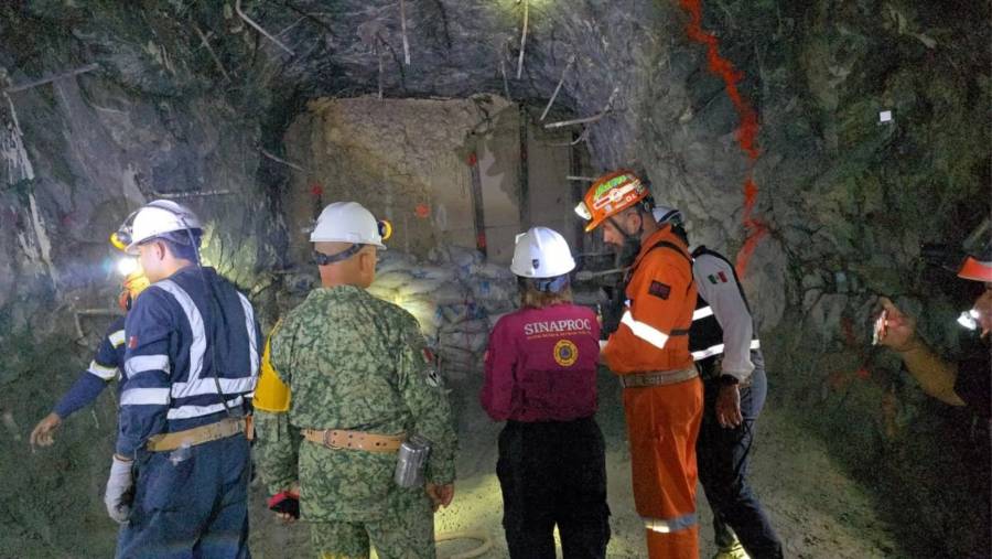 Refuerzan acciones técnicas para localizar a los tres mineros de la mina Santa Fé