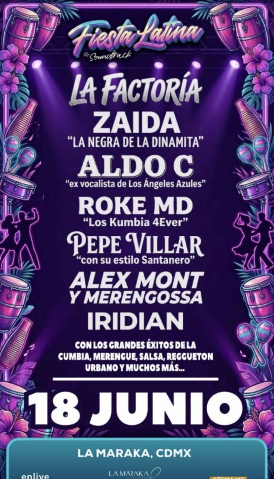 “FIESTA LATINA SOUNDTRACK” REUNIRÁ A FIGURAS DE LA MÚSICA EN LA MARAKA