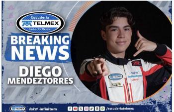 EL JOVEN PILOTO DE 18 A&Ntilde;OS DIEGO MENDEZTORRES SE SUMA A LA ESCUDER&Iacute;A TELMEX TELCEL