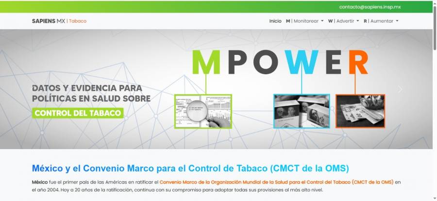 INSP presenta SAPIENS MX Tabaco, plataforma para fortalecer la toma de decisiones en salud pública