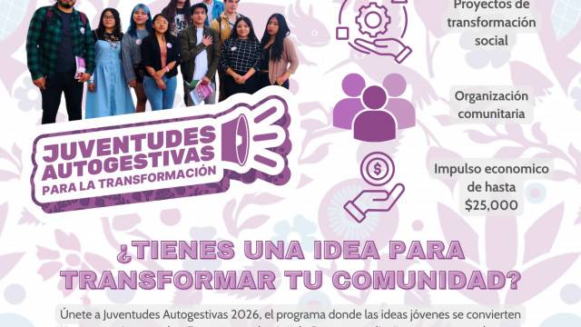 INJUVE destinará apoyos de hasta 25 mil pesos, a 352 colectividades juveniles, en la Ciudad de México