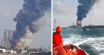 Incendio en refiner&iacute;a Olmeca de Dos Bocas moviliza a cuerpos de emergencia