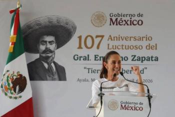 En 107 aniversario luctuoso de Emiliano Zapata, Presidenta destaca entrega de 60 mil hect&aacute;reas a propietarios originarios
