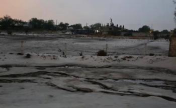 Tormenta con granizo cubre calles y autopista M&eacute;xico-Pachuca en Tec&aacute;mac