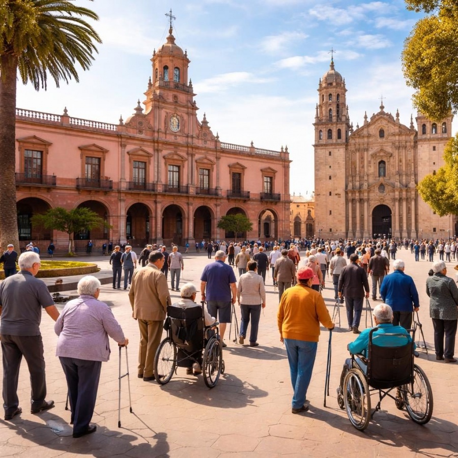 Personas mayores del Instituto Geri&aacute;trico ‘Nicol&aacute;s Aguilar’ visitan Soledad durante la FENAE 2026