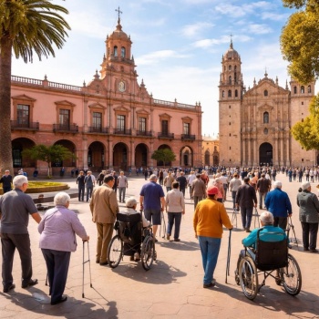 Personas mayores del Instituto Geri&aacute;trico ‘Nicol&aacute;s Aguilar’ visitan Soledad durante la FENAE 2026