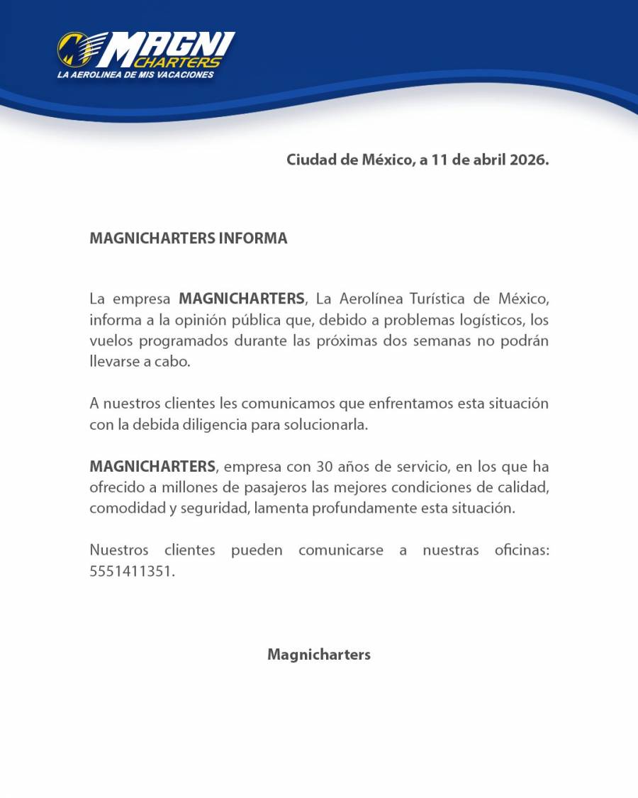 Magnicharters abandona sus módulos en aeropuertos, no atiende a afectados: Profeco