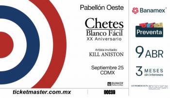 CHETES ANUNCIA CONCIERTO EN CDMX PARA CELEBRAR DOS D&Eacute;CADAS DE SU DISCO: BLANCO F&Aacute;CIL