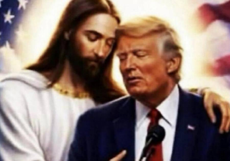 Trump difunde nueva imagen junto a Jesucristo tras pol&eacute;mica por representaci&oacute;n religiosa