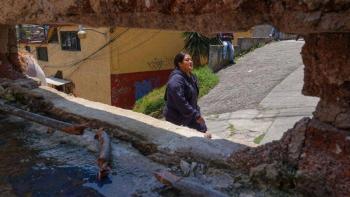 Autoridades realizan jornada de limpieza tras fuga de agua en &Aacute;lvaro Obreg&oacute;n