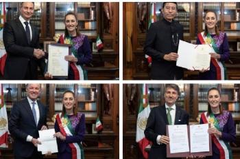 Presidenta recibe cartas credenciales de embajadores
