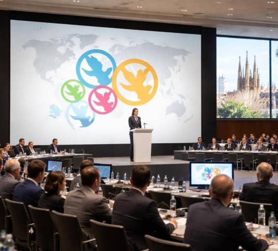Claudia Sheinbaum transmite mensaje de paz en cumbre progresista de Barcelona