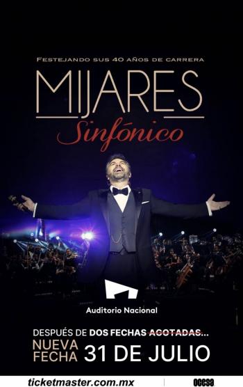 Debido al gran &eacute;xito, Mijares anuncia una fecha m&aacute;s de su concierto sinf&oacute;nico