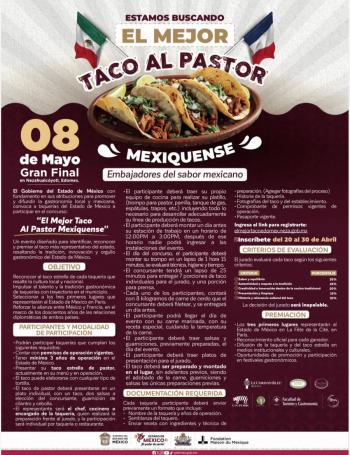 Edomex busca al mejor taco al pastor; ganadores viajar&aacute;n a Par&iacute;s
