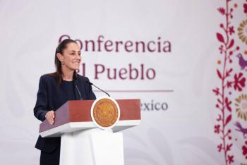 Sheinbaum recibe a representante comercial de Estados Unidos para revisi&oacute;n del T-MEC