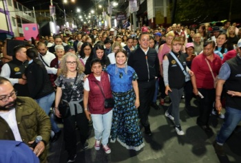 Clara Brugada entrega obras en Chalma de Guadalupe y anuncia Utop&iacute;a en el Deportivo Carmen Serd&aacute;n