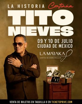 Tito Nieves se presentar&aacute; este 9 y 10 de julio en el Centro de Espect&aacute;culos La Maraka