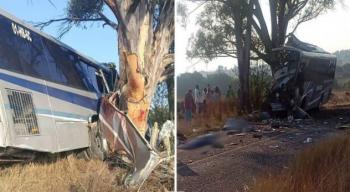 Accidente de autob&uacute;s en Amealco deja cierre total de la carretera 310